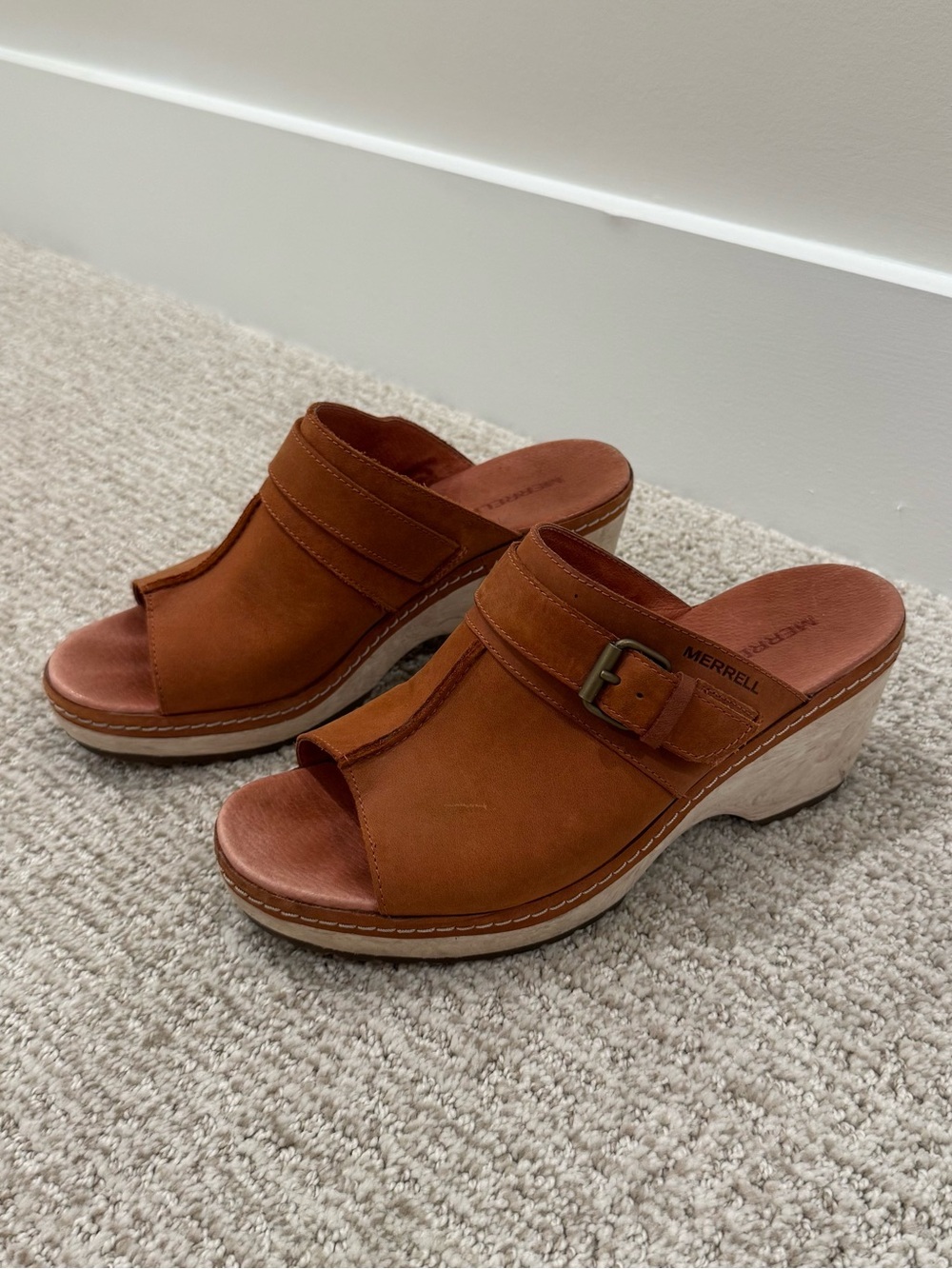 Merrell • Halendi Slide Sandal Red Brown/Clay size 7.5